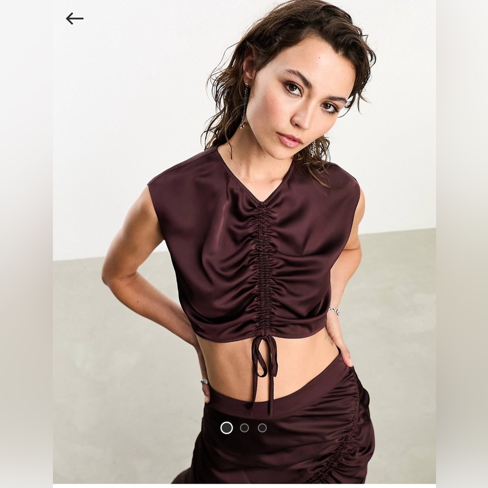 All Saints x ASOS satin top